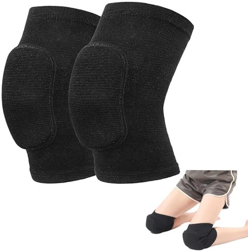 TNSOYCA Danza Ginocchiera,1 Paio Ginocchiere Morbide nero, per Pallavolo, Calcio, Pallavolo, Pallacanestro, Arrampicata
