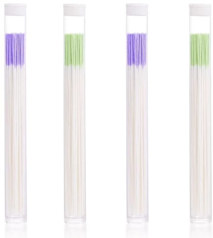 GVSS 240 Pièces Fil de Nettoyage de Trous de Boucles d'Oreilles 1,2 x 11,7cm, avec 4 Tubes de Rangement,Soins de Perçage d'Oreilles pour Élimination des Odeurs et Nettoyage Hygiénique