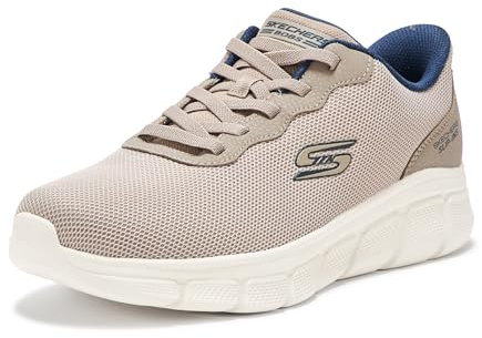 Skechers Men's Bobs B Flex-Glacial Edge Slip-ins Sneaker, Taupe, 8 UK
