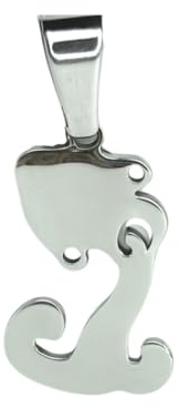 Vera Mentis Pendentif Signe Astrologique en Acier Inoxydable Argenté – 12 Symboles du Zodiaque – Bijou Spirituel Mixte – Cadeau Énergétique Personnalisé Homme et Femme (Verseau)