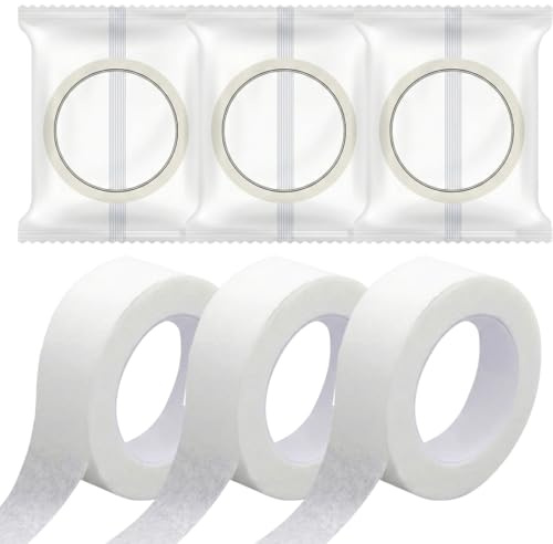 Luxorium 6 Rollen Micropore Tape Ohrringe Abkleben Sport Kinder Hautfreundliches Selbstklebendes Verbandband 1,25 cm x 9,14 m Atmungsaktiv Für Wundversorgung Sport Wimpernverlängerung