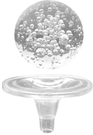 DOITOOL Fuente Decorativa de Mesa con Bola de Cristal Transparente, 3,1 Pulgadas, Cristal y Plástico, para Oficina y Salón, con Soporte