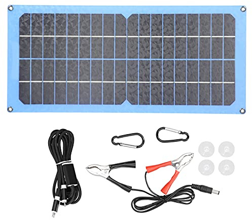 ZLXCAOB Kit de Panneau Solaire Flexible Module Photovoltaïque Chargeur Portable pour RV Camping Randonnée 15W 18V