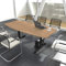 Weber Büro Easy Konferenztisch Bootsform 180x100 cm Bernstein-Eiche Besprechungstisch Tisch, Gestellfarbe:Anthrazit