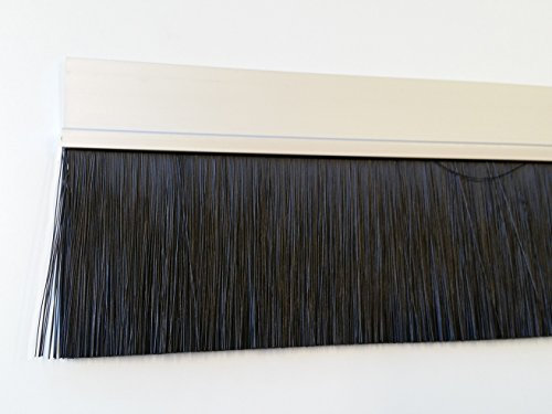 Bürstendichtung IBE120 PP Höhe 120 mm Alu silber eloxiert endbehandelt mit PP-Bürste Länge 300 cm