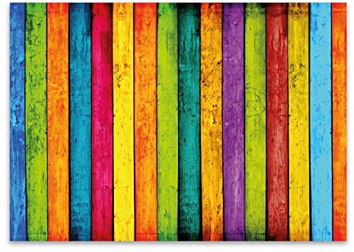 100 Tischunterlagen mit Holz-Optik im Used-Look | DIN A3 eckig | Platzset aus Papier, bunt, modern | Einweg Tischset | dv_507