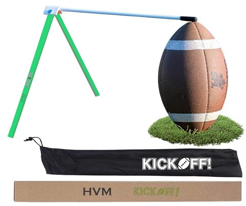 CHUYANG Kickoff! Football Holder - Football Place Holder Kicking Tee - Use with Foot ball Field Goal Post or Football Kicking Net (Green and Silver)