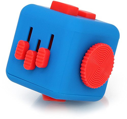 com-four® Fidget Antistress-Cube - Stress Würfel mit vielen Funktionen Spielzeug für Stressabbau und bei Nervosität - [Farbe variiert!]