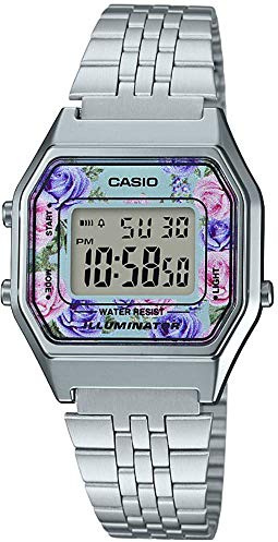 Casio Women Digital Watch with Stainless Steel Bracelet La680Wa-1B