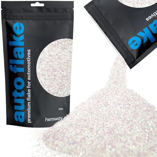 Hemway Premium Automotive Glitter Flake Paint Additive - Mother of Pearl Iridescent | Fine Metal Flakes for Car, Truck, RV, Motorbike & Boat Decoration | Mix with Auto Paint | 100 g
