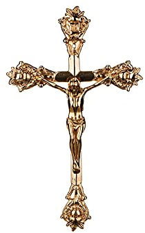 Artikelname Wandkreuz, Kreuz Kruzifix Messing JESUS Christus Altarkreuz jesus am kreuz 33 cm