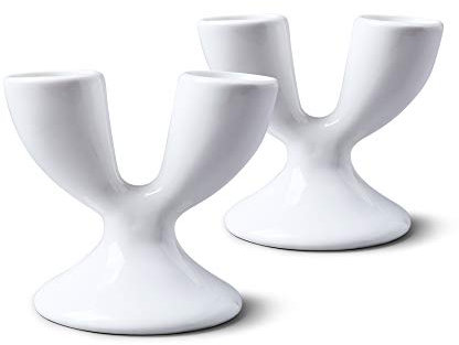 WM Bartleet & Sons 1750 Lot de 2 coquetiers traditionnels en porcelaine blanche - TSET104