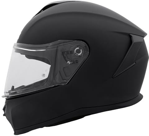Zorax Falcon Full Face Helmet - Matt Black L (59-60cm) | Motorbike Motorcycle Road Legal ECE 2206