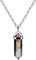 Franki Baker Collier avec pendentif double pointe en labradorite naturelle irisée et argent sterling Longueur du pendentif : 2,7 cm Longueur de la chaîne : 50 cm., Gemme, Labradorite