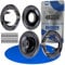Näh-freie Druckknöpfe Set, Ø 11 mm aussen, 20 Paare, in Silber-Schwarz, aus Messing, Kit ohne Zange, Druckknopf für Bekleidung, Bastelarbeit, DIY Zackenring Druck Knopf, Reparatur Knöpfe Nähzubehör