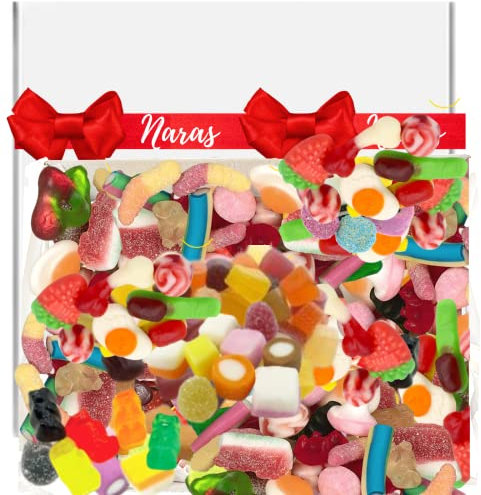Pick and Mix Sweets Gift Box 1kg - Sweet Hamper, Sweet Box, Retro Sweets Gift Box - Pick N Mix Sweets for Kids, Sweet Shop, Old School Sweets, Easter Gifts, Birthday Gifts