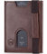 VON HEESEN Slim Wallet mit XL Münzfach & RFID-Schutz - Leder Geldbeutel - Mini Geldbörse für Herren und Damen - Kartenetui Echtleder Karten Portemonnaie klein - Kreditkartenetui Braun