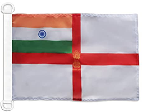 AZ FLAG Bootsflagge Indien Seekriegsflagge 45x30 cm, Aussenverwendung - Indische Kriegsflagge Bootsfahne Aus Gestricktem Polyester Mit Plastikringen