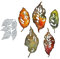 5 Stück Blattfragment-Metall-Stanzformen für Kartenherstellung, Frühlingsblätter, fließende Karten, Stanzschablonen, Stanzschablonen, DIY, Scrapbooking, Album, dekorative Prägung, Papier, Karten,
