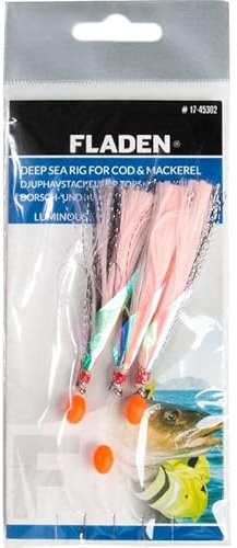 FLADEN Luminous Silk Rig - Feder-Vorfach (4, pink)