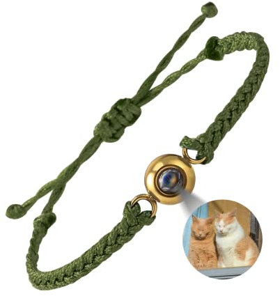 EMIRISTIC Personalisiertes Foto-Armband mit Bild im Inneren – handgefertigtes individuelles Bild-Armband, Valentinstag, Geburtstag, jeden besonderen Tag, Einheitsgröße, Nylon, Kein Edelstein