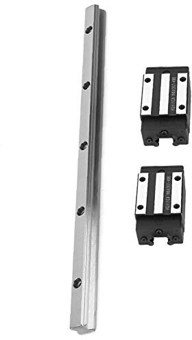 Linearschlitten, HGR20 300 mm Linearschlitten-Führungsschiene mit 2 Stück Schlitten Lagerblock, Schieber für DIY-CNC-Fräser Drehmaschinen Mühlen