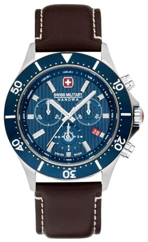Swiss Military Hanowa SMWGC2100706 Flagship X Chrono Herrenuhr mit Echtlederarmband Saphirglas