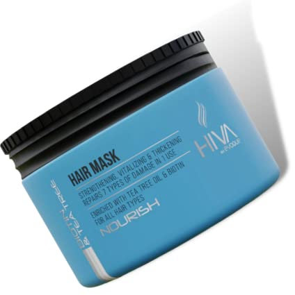 Hiva by Evoque Haarmaske 250ml angereichert mit Arganöl, Keratin und Biotin reparierende Haarkur für glänzendes und gesundes Haar spendet Feuchtigkeit inkl. Anti-Frizz Effekt (Biotin-Tea-Tree-Maske)