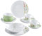 KAHLA 39H222A50002C Five Senses Wildblume Design 2 Go Set 12tlg. | florales Service für 2 Personen aus Porzellan rot/gelb