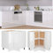 BULANED Eckunterschrank, Eckschrank, Winkelküche, Küchen Eckschrank, Küchen Schränke Einzeln, Kitchen Cabinets, Küchenschrank, Hochglanz-Weiß 75,5x75,5x80,5 cm Spanplatte