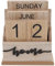 Ewiger Datums-Tischkalender aus Holz, Retro-Ewiger Kalenderblock, Massivholz, Klassisch, Schöner Vintage-Tischkalender, Antike Krippen-Adventskalender
