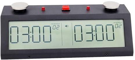 Professional Tournament TapNset-Pro Chess Clock Black - Metal CASE