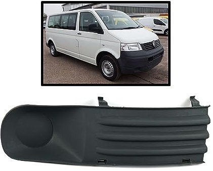 ROBUST GITTERBLENDE STOSSSTANGE NEBELSCHEINWERFER LINKS FÜR VW TRANSPORTER T5 (03-09) - Schwarz - Kunststoff - Van - Automobil-Zubehörteil - Grille - Fahrzeuggitter