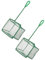 Pawfly 20 cm Kescher Aquarium Fischkescher mit geflochtenem Metallgriff Kleiner quadratischer teich klein feinmaschigem Abschöpfungs-Reinigungsnetz für Aquarien, kleine Koi-Teiche und Pools，2 Pack
