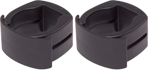 Alberts 656041 Fix-Clip Pro® | zur Befestigung von Schweißgittern an Zaunpfosten | Kunststoff, schwarz | für Pfosten-Ø 34 mm | 3er Set (Packung mit 2)