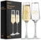 PARACITY Hochzeit Champagner gläser 2 Stück, Brautpaar Champagnerbescher, Geschenk zur Verlobung oder Hochzeit, 250 ml