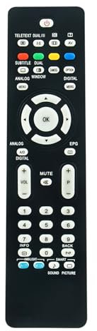 VINABTY RC2034312 01 Replacement Remote Control Compatible with PHILIPS Smart TV 32PFL7782D/05 32PFL7762D/05 32PFL7782D/12 42PFL7962D/12 42PFL7962D/05 32PFL7962D/05 42PFL7772D/12 42PFL7782D/12