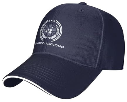 KWQDOZF United Nations Unisex Casquette Hat Verstellbare Mode Sport Skull Cap Baseball Caps Marineblau
