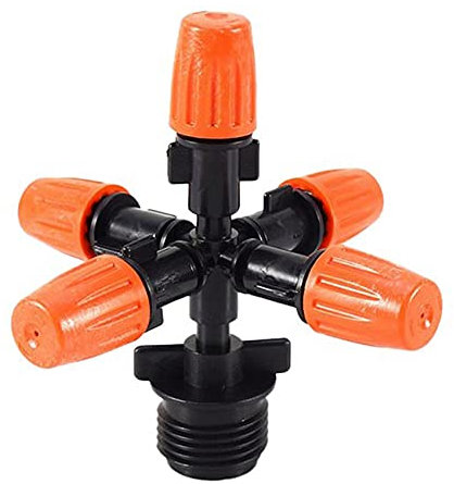 Booso Garten Sprinkler Automatischer Bewässerungs Gras Rasen 360 Grad Kreis Drehender Wasser Berieselungs Anlage 5 Düsen Garten Rohr