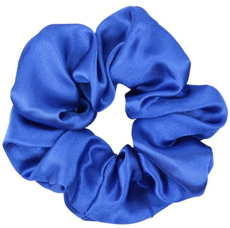 4 Stück Haargummis,Elastische Haarbänder,Weiche Scrunchies,Haare Ringe,Mehrweg Gummibänder,für Pferdeschwanz,Lange Haare Oder Dicke Lockige Mädchen Damen Haarschmuck,Königsblau