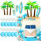JeVenis Surf Birthday Cake Decorations Baby On Broad Cake Decoration Beach Surf Wave Cake Topper Surfboard Swimming Slippers Cake Surfing Birthday Party Supplies