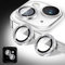 Kucheed Proteggi Obiettivo Fotocamera Glitterato per iPhone 11, Adesivi per Copertura Fotocamera in Vetro Temperato 9H, Allineamento Automatico dei Singoli Anelli Metallici