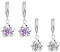 Bzzerumy Ohrstecker Silber 925-2 Paare Zirkonia Ohrringe - Hypoallergen - Damen und Mädchen Schmuck - Ohrringe für Weihnachten - Geschenk für Mutter und Tochter