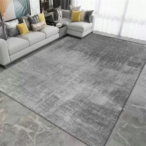 ROSURUG Zimmer Deko Mädchen Auslegware Teppichboden Moderner Heimteppich mit einfarbigem Muster, geeignet für Wohnzimmer, Schlafzimmer, rutschfest Bürodeko(Grau 60X100cm)