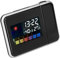 Projector Clock, LED Backlight, Powered By 2 AAA Batteries, Projection Alarm Clock, LCD Display, Humidity Display, For Living Room/Bedroom/Study/Office/Kitchen/Bathroom (Black,