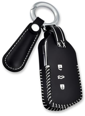 OFFCURVE Coque Cle Cuir Cordovan, Etui Cle avec Porte Clef Apte à VW Volkswagen Golf 8 ID.3 ID.4 Seat Leon MK4 Tarraco Ateca Skoda Octavia Cupra Formentor Born