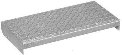 Metallstufe 600x270 mm | 25x2 mm | Maschenweite 34x38 | verzinkt Gitterroststufen Treppenstufen Metall Stufe