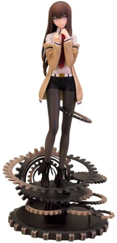 Xinnice Steins Gate Anime Action Figure Makise Kurisu Stehende Figur Statue Manga PVC Collection Modell Desktop Auto Dekorationen Geschenke, 25cm