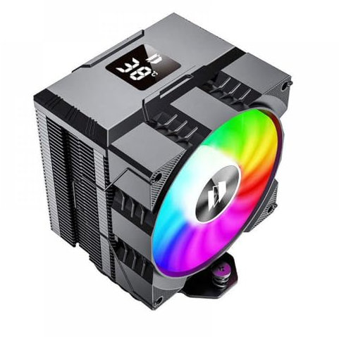 ARGB 90 Digital Display Radiator With 4 Heat Pipes Single Tower Fan Cooling System Compatible With Various Chassis(Black ARGB)