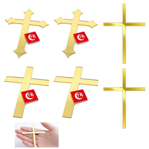 6 piezas decoración para tarta comunión niña decoración tarta confirmación bautismo pastel decoración oro cruz tarta topper niño decoración cake decoración primera comunión acrílico decoración pastel